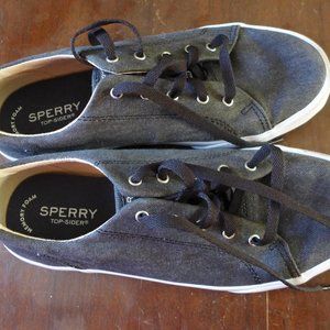 Sperry Shoes Striper II LTT Black Boys Youth Size 6 Top-Sider